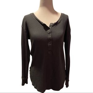 Splendid Thermal Dark Grey Long-sleeve Henley